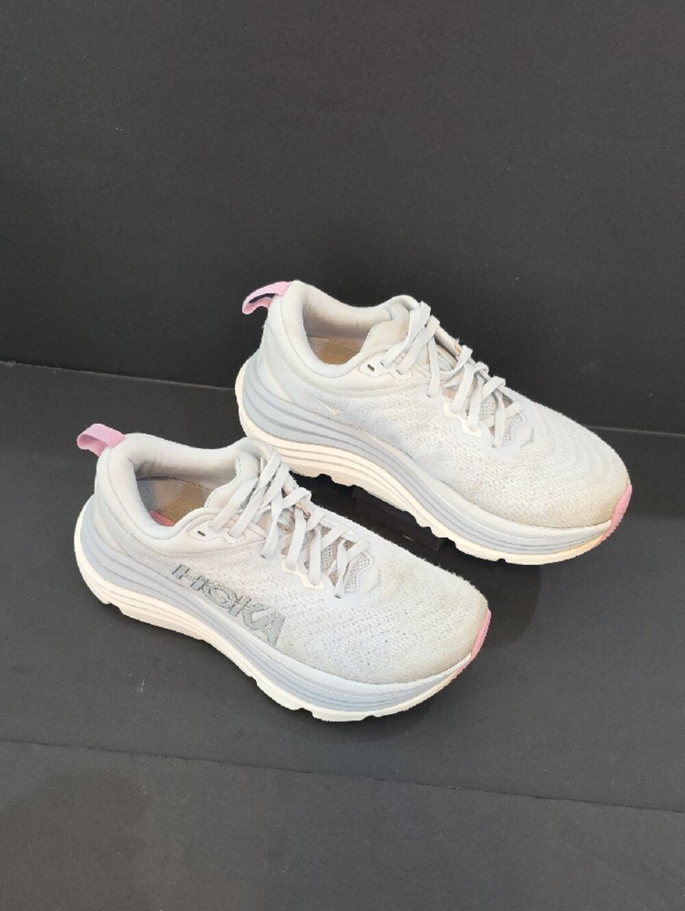 Hoka Gaviota 5 Women's White and Light Pink Running Shoes Size 6.5 - Picture 3 of 11